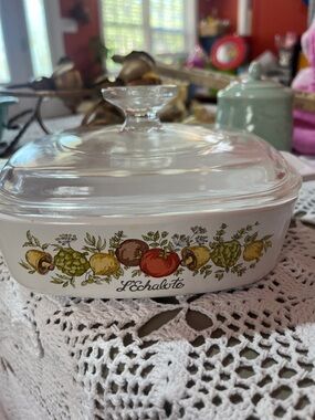 Vintage Corning ware l’echatole spice of life 1 quart casserole dish